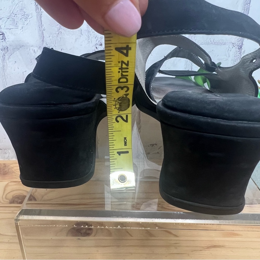 Beautifeel Black Nubuck comfort wedge sandals - Picture 5 of 10